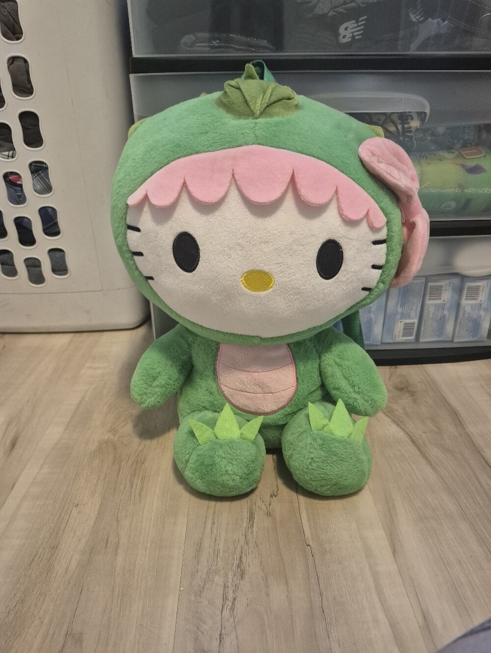 Sanrio Hello Kitty Green Dragon Dinosaur Plush Backpack